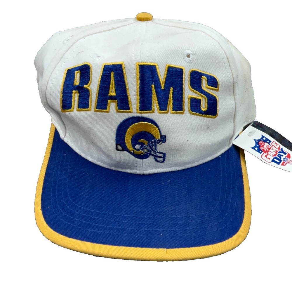 Vintage St Louis Rams Hat Cap Snapback Blue Yellow 90s Y2K Tag Los Angeles *